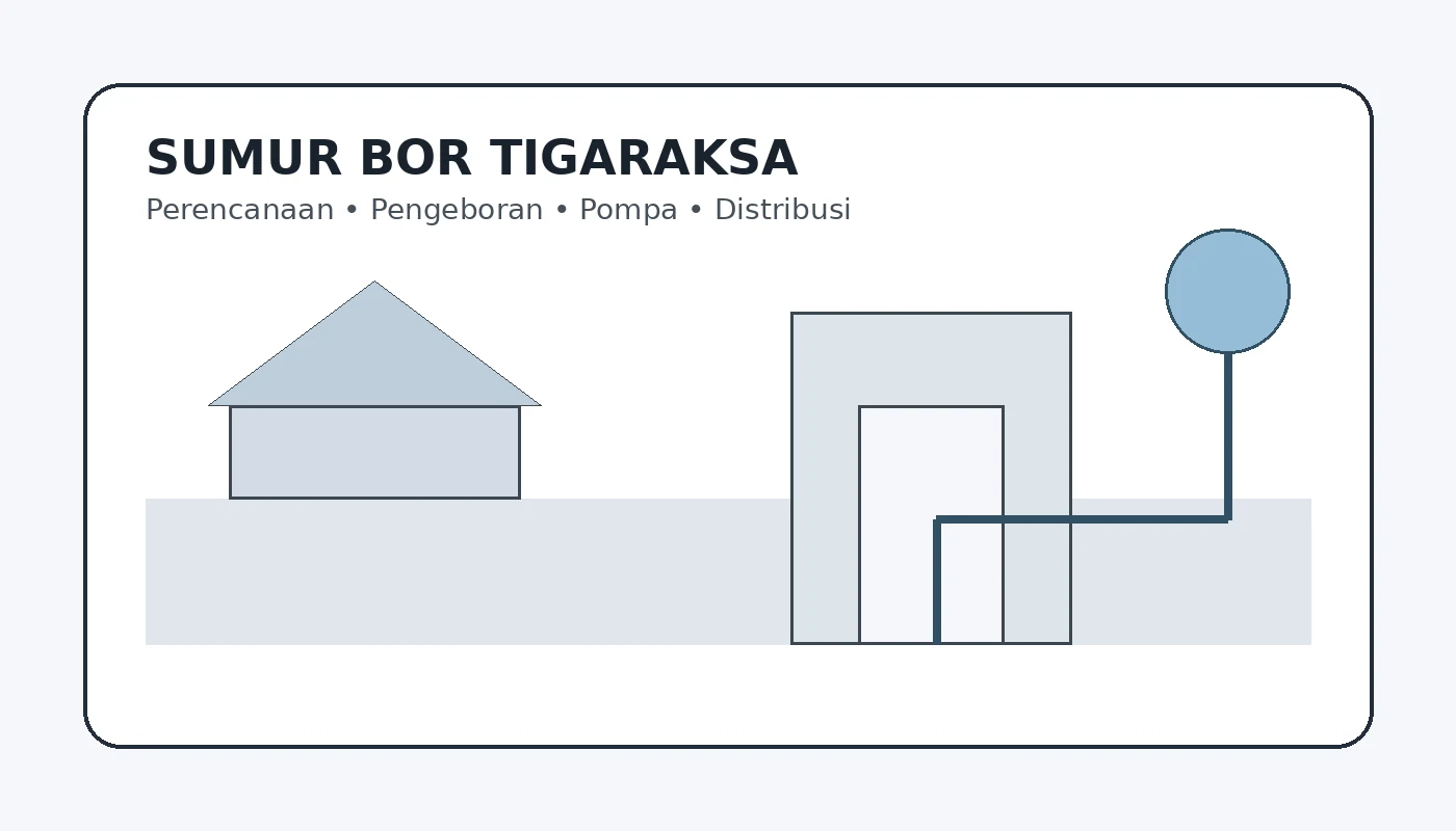 Ilustrasi perencanaan sumur bor di Tigaraksa
