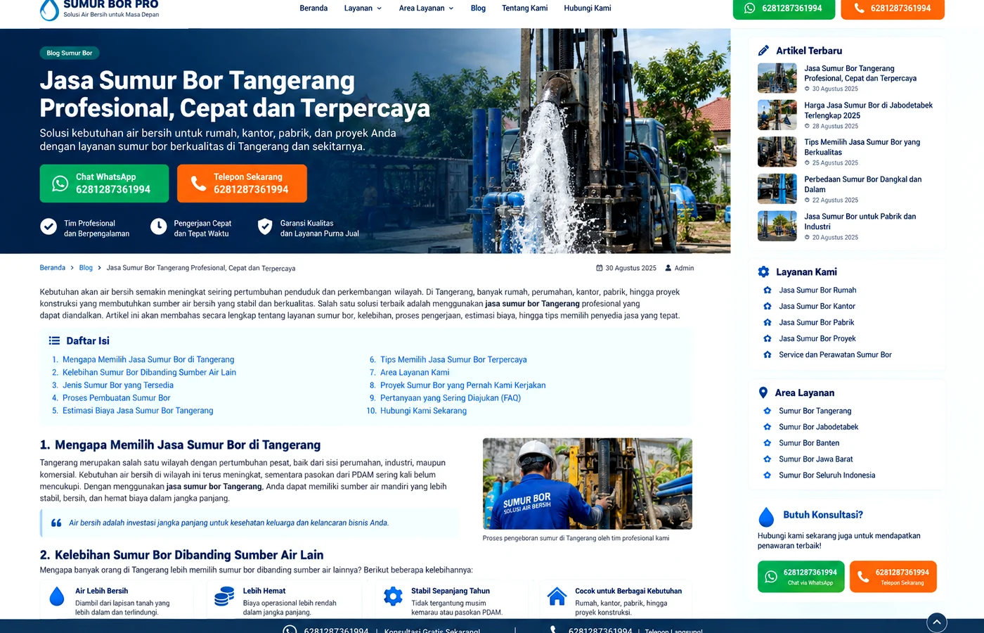paket sumur bor paket